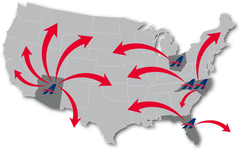 Allen Industries National Manufacturing Network Map