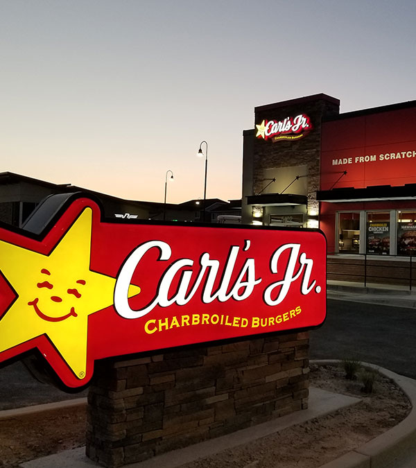 Carls Jr Signage and Branding