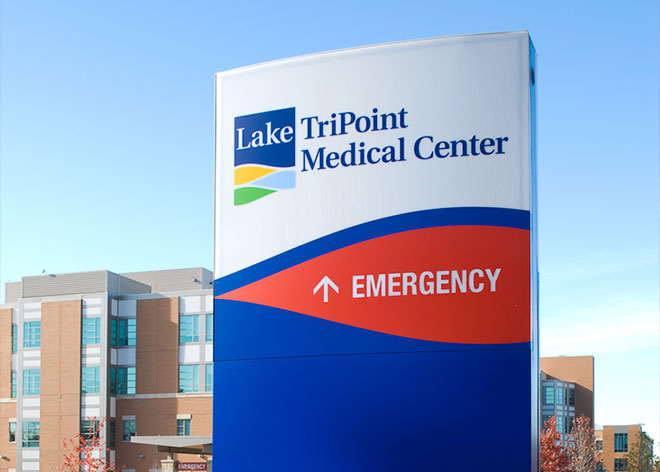 Tripoint Medical Center Signage by Allen Industries