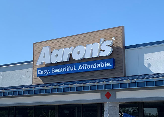 Retail Signage Aarons by Allen Industries