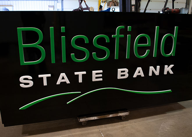 Allen Industries by Blissfield State Bank Signage