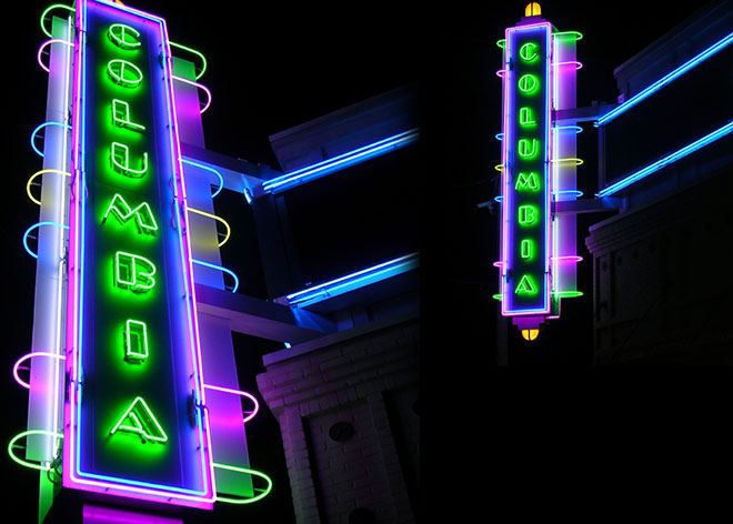 Columbia Theatre Custom Signage by Allen Industries
