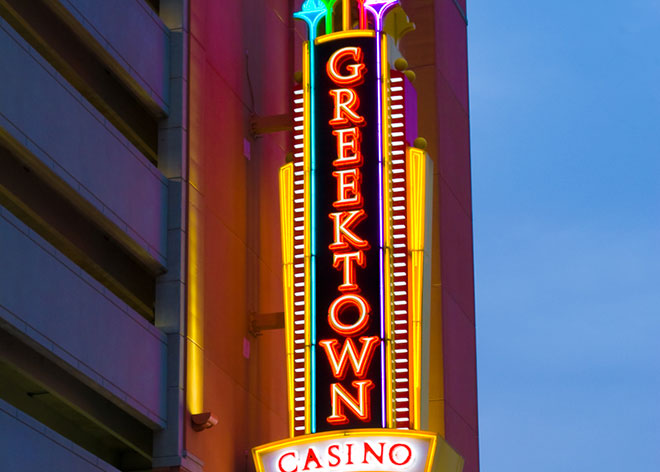 Greektown Casino Custom Signage by by Allen Industries