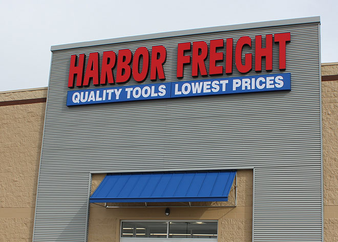 Retail Signage Harbor Freight Storefront by Allen Industries