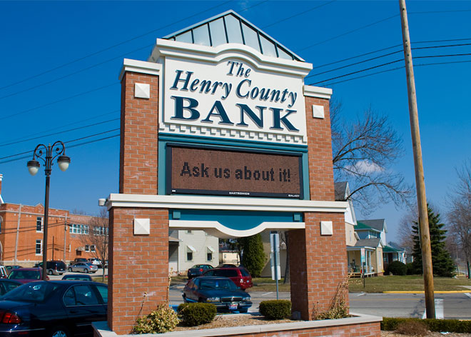 Henry County Bank Signage by Allen Industries