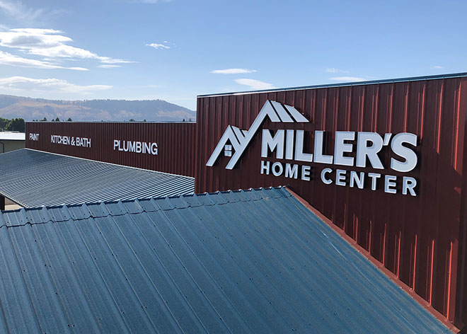 Retail Signage Millers Home Center by Allen Industries