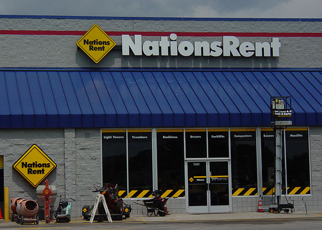 Retail Signage Nations Rent by Allen Industries
