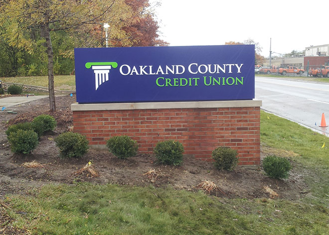 Allen Industries by Oakland County Credit Union Signage