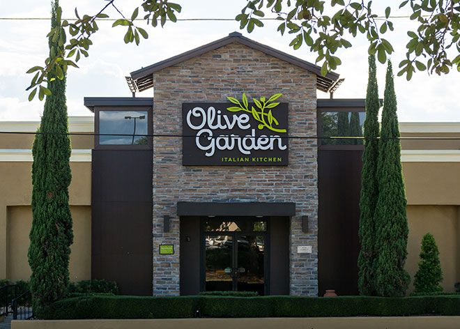 Olive Garden Casual Dining Signage by Allen Industries