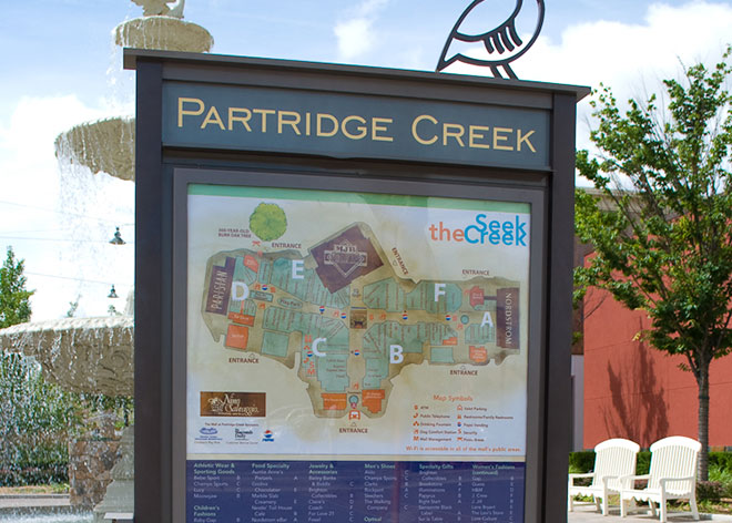 Partridge Creek Custom Signage by by Allen Industries