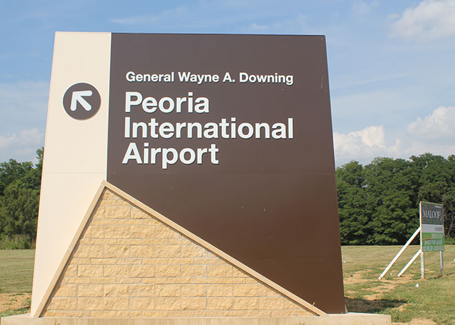 Peoria Airport Custom Signage by by Allen Industries