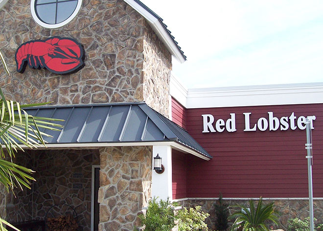 Allen Industries Designed Red Lobster Casual Dining Signage