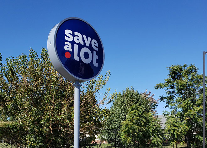 Save a Lot Allen Industries Grocers Signage