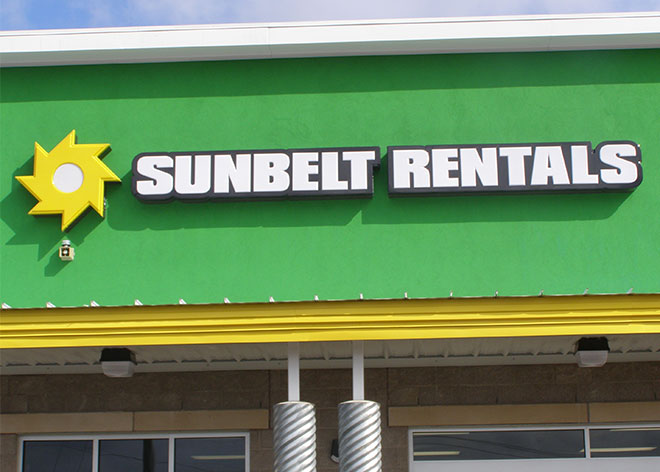 Retail Signage Sunbelt Rentals  by Allen Industries