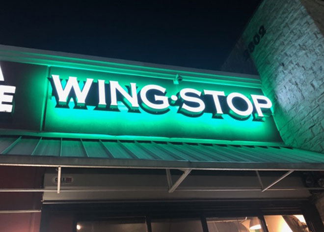 QSR Signage Wing Stop by Allen Industries